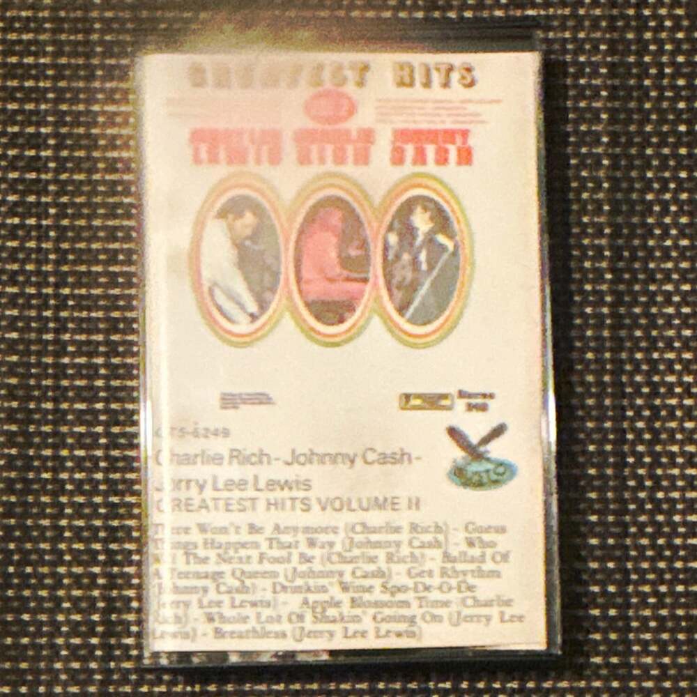 Charlie Rich / Johnny Cash / Jerry Lee Lewis Hits Vol II Country Cassette